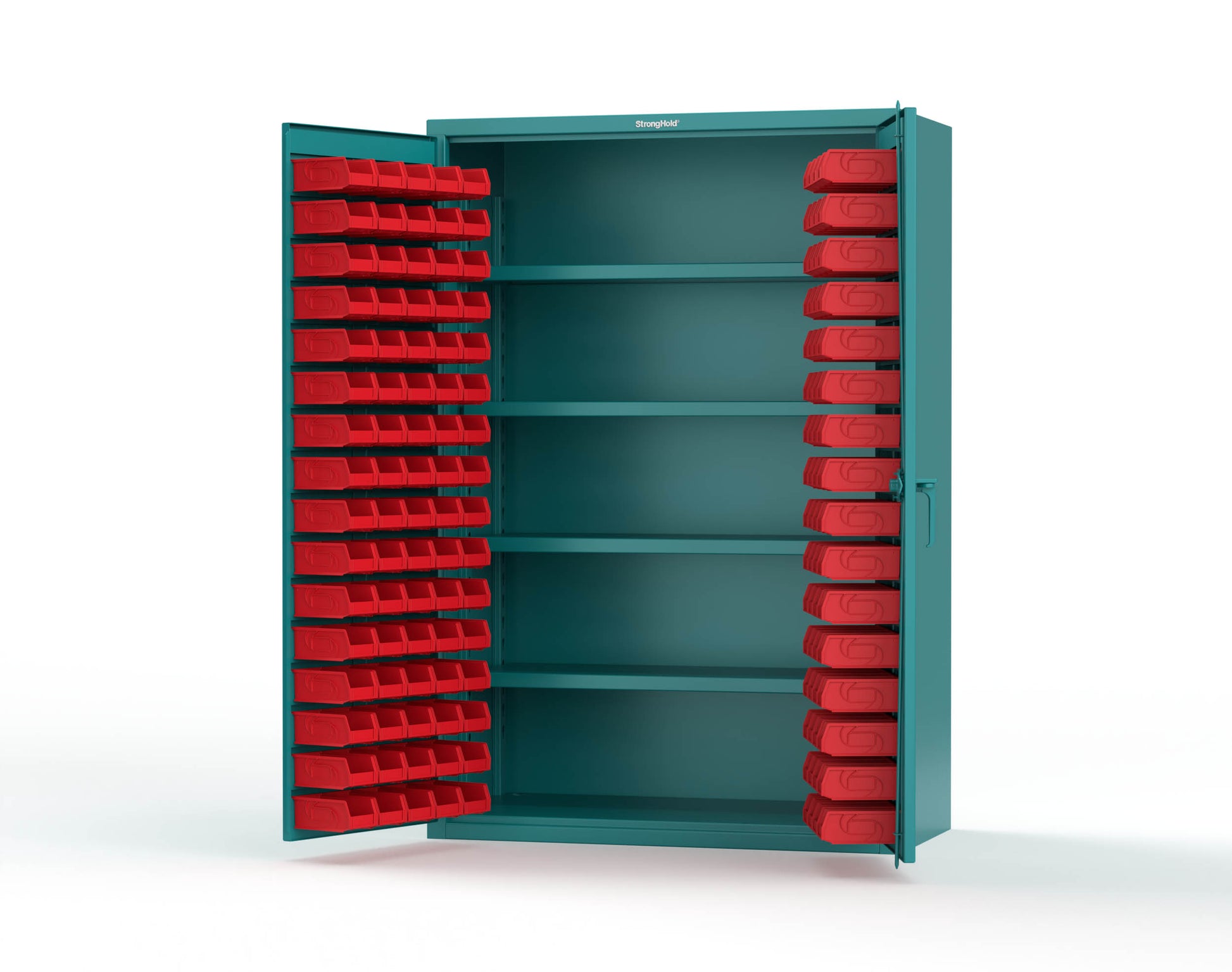 Teal (RAL 5021) / Red (RAL 3001)