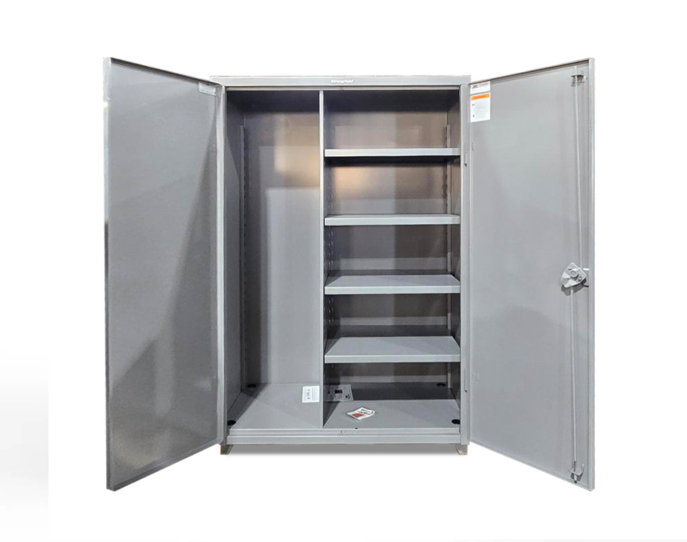 Extra Heavy Duty 14 GA Janitorial Cabinet with 4 Shelves - 48 In. W x 24 In. D x 75 In. H - Outlet