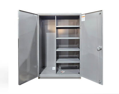 Extra Heavy Duty 14 GA Janitorial Cabinet with 4 Shelves - 48 In. W x 24 In. D x 75 In. H - Outlet