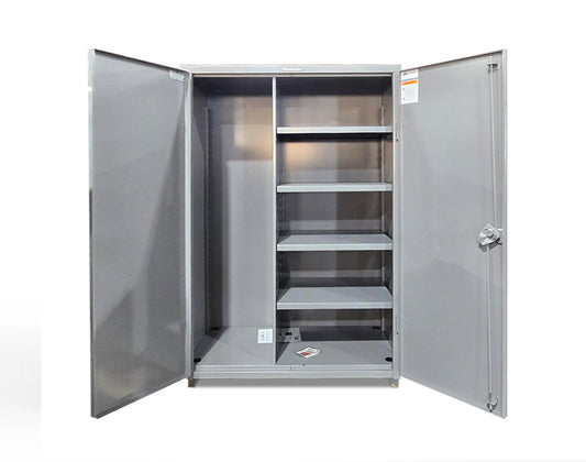 Extra Heavy Duty 14 GA Janitorial Cabinet with 4 Shelves - 48 In. W x 24 In. D x 75 In. H - Outlet