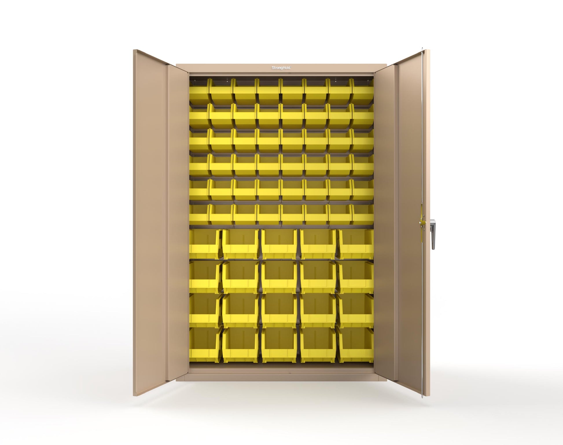 Heavy Duty 18 GA Bin Storage Cabinet - 48 in. W x 18 in. D x 72 in. H - 46-BSC-180-P-1019