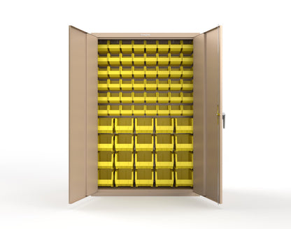 Heavy Duty 18 GA Bin Storage Cabinet - 48 in. W x 18 in. D x 72 in. H - 46-BSC-180-P-1019