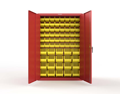 Heavy Duty 18 GA Bin Storage Cabinet - 48 in. W x 18 in. D x 72 in. H - 46-BSC-180-P-3001