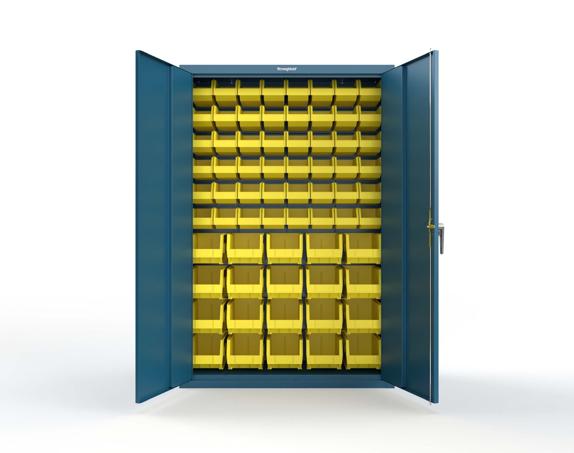 Heavy Duty 18 GA Bin Storage Cabinet - 48 in. W x 18 in. D x 72 in. H - 46-BSC-180-P-5001