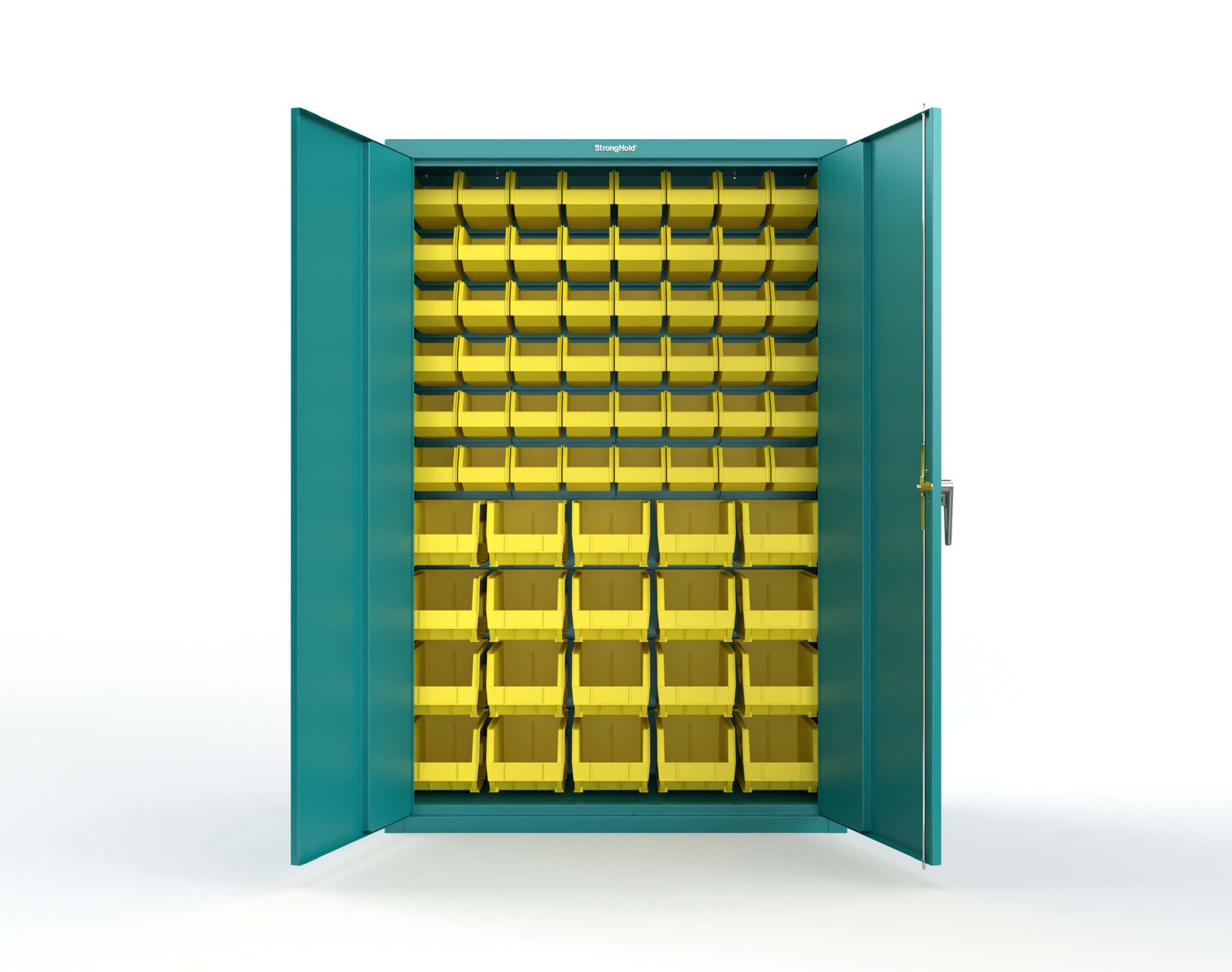Heavy Duty 18 GA Bin Storage Cabinet - 48 in. W x 18 in. D x 72 in. H - 46-BSC-180-P-5021