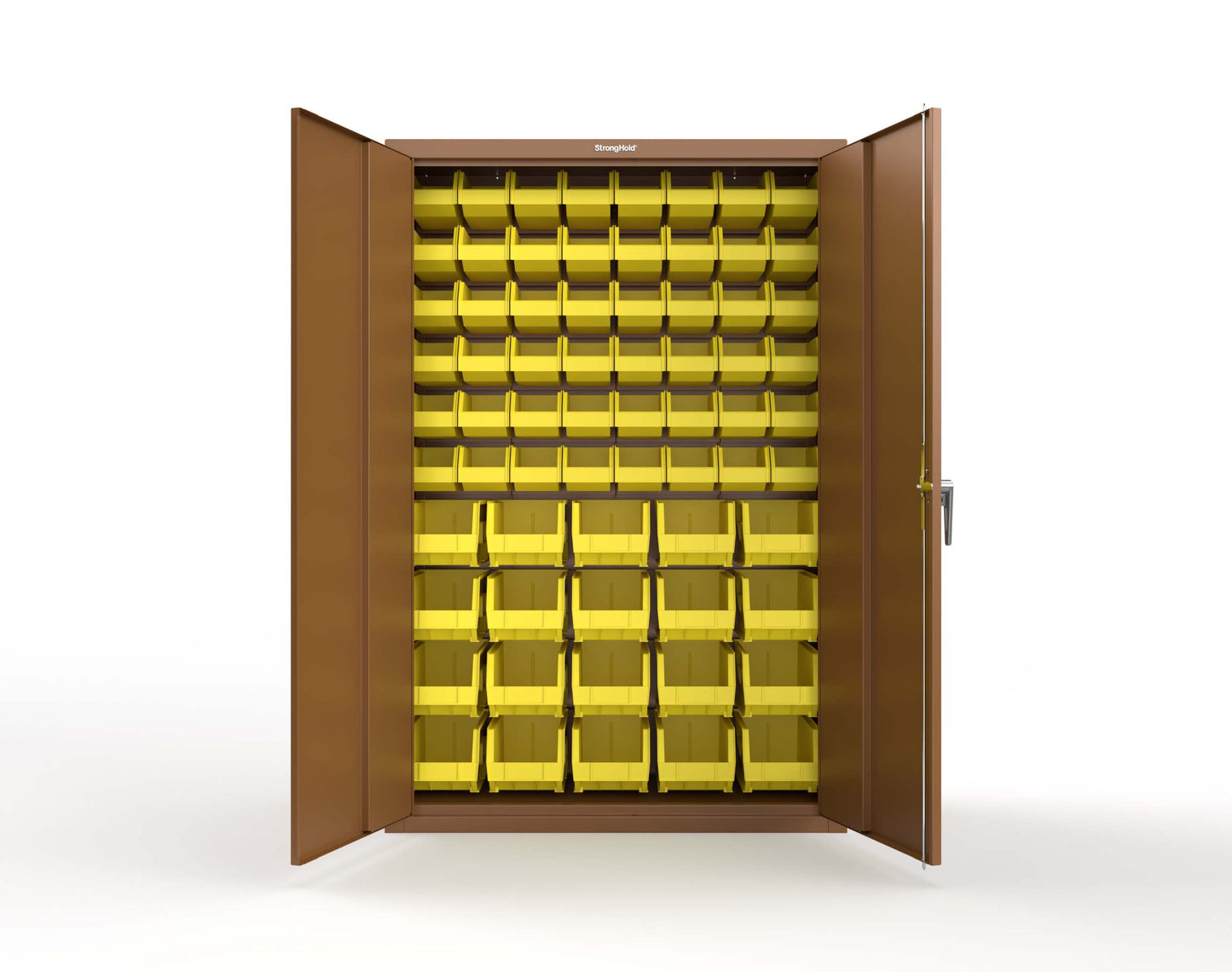 Heavy Duty 18 GA Bin Storage Cabinet - 48 in. W x 18 in. D x 72 in. H - 46-BSC-180-P-8008