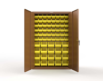 Heavy Duty 18 GA Bin Storage Cabinet - 48 in. W x 18 in. D x 72 in. H - 46-BSC-180-P-8008