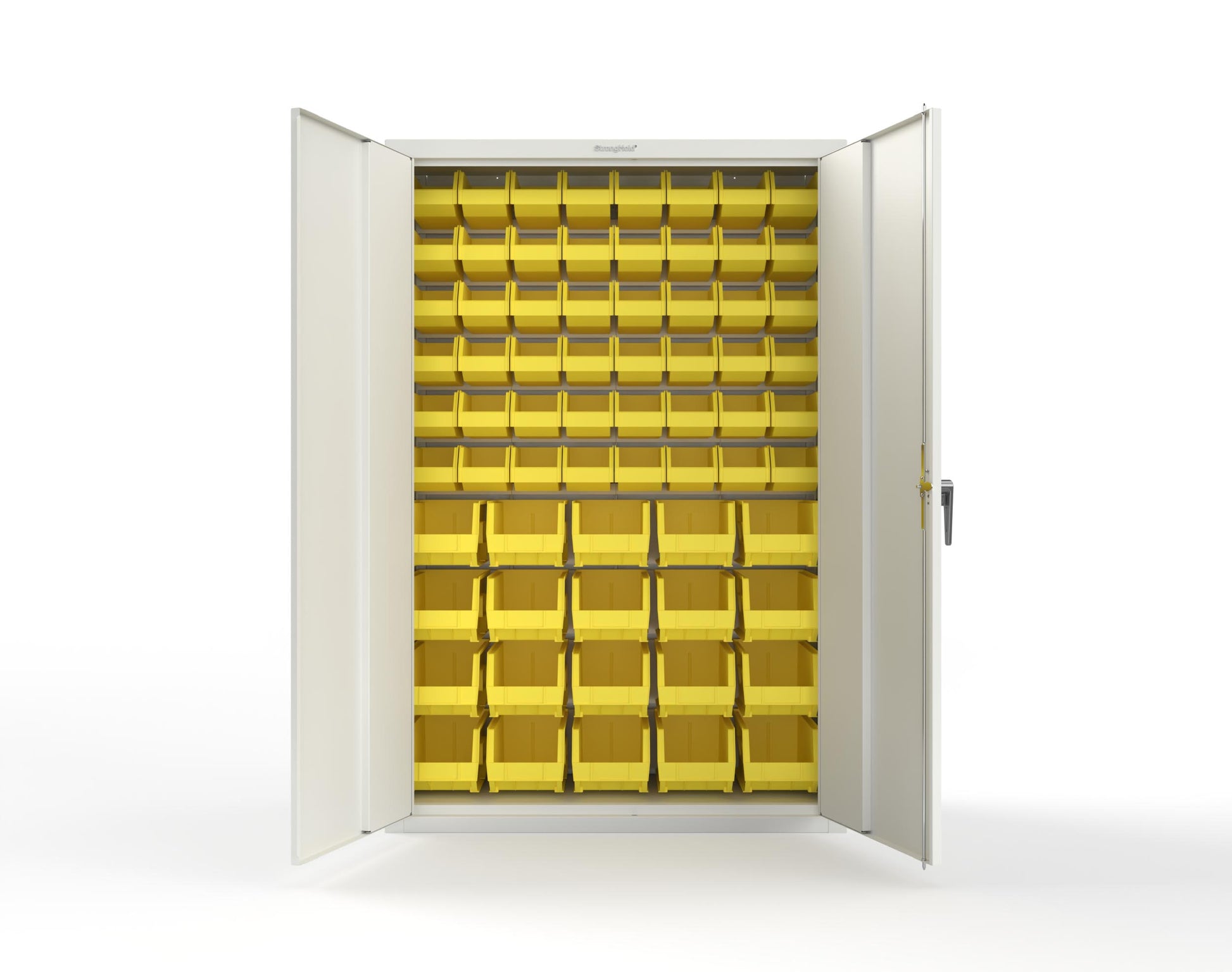 Heavy Duty 18 GA Bin Storage Cabinet - 48 in. W x 18 in. D x 72 in. H - 46-BSC-180-P-9003