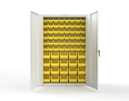 Heavy Duty 18 GA Bin Storage Cabinet - 48 in. W x 18 in. D x 72 in. H - 46-BSC-180-P-9003