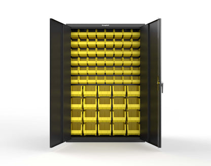 Heavy Duty 18 GA Bin Storage Cabinet - 48 in. W x 18 in. D x 72 in. H - 46-BSC-180-P-9005