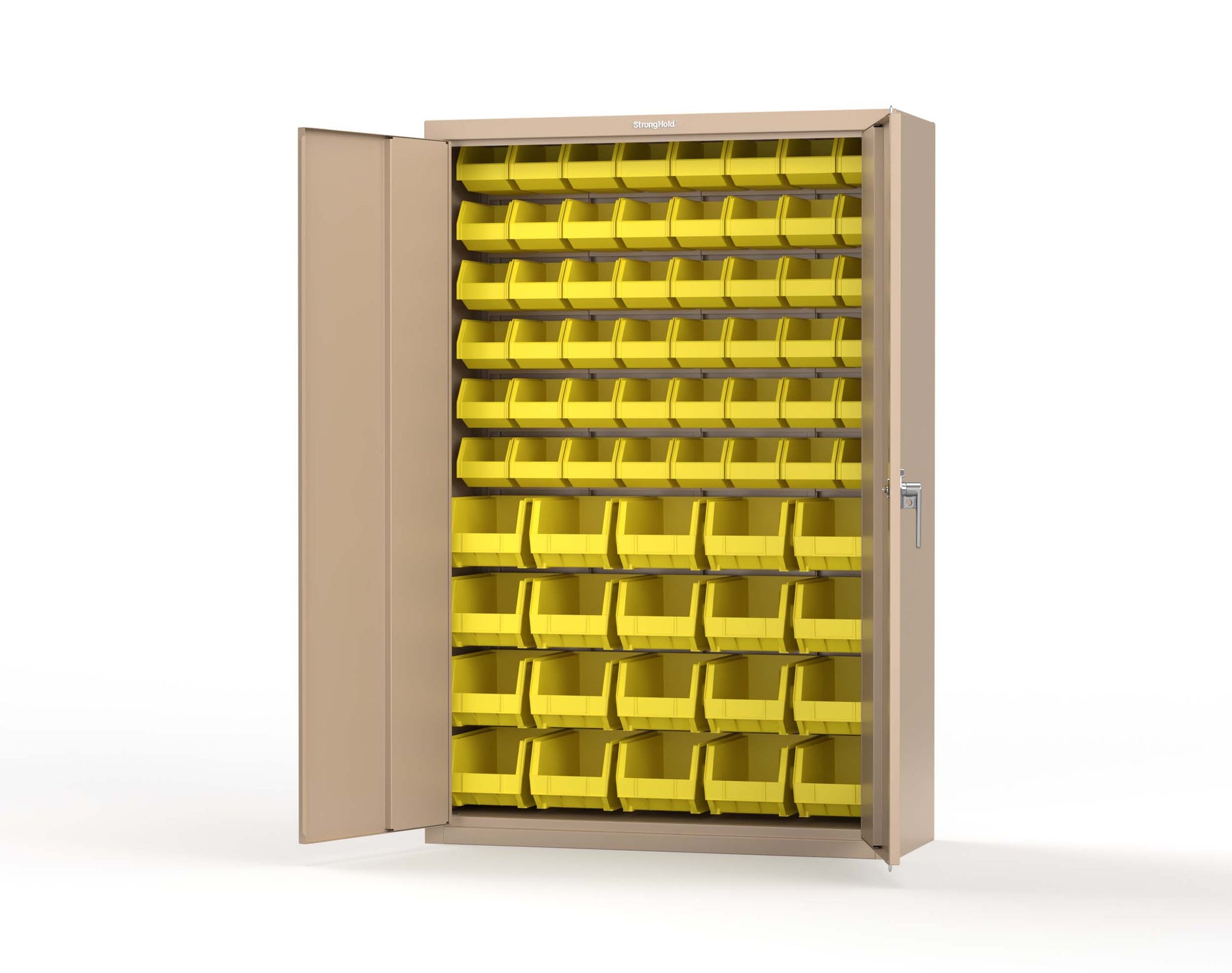Heavy Duty 18 GA Bin Storage Cabinet - 48 in. W x 18 in. D x 72 in. H - 46-BSC-180-P-1019