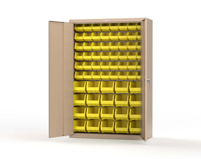 Heavy Duty 18 GA Bin Storage Cabinet - 48 in. W x 18 in. D x 72 in. H - 46-BSC-180-P-1019
