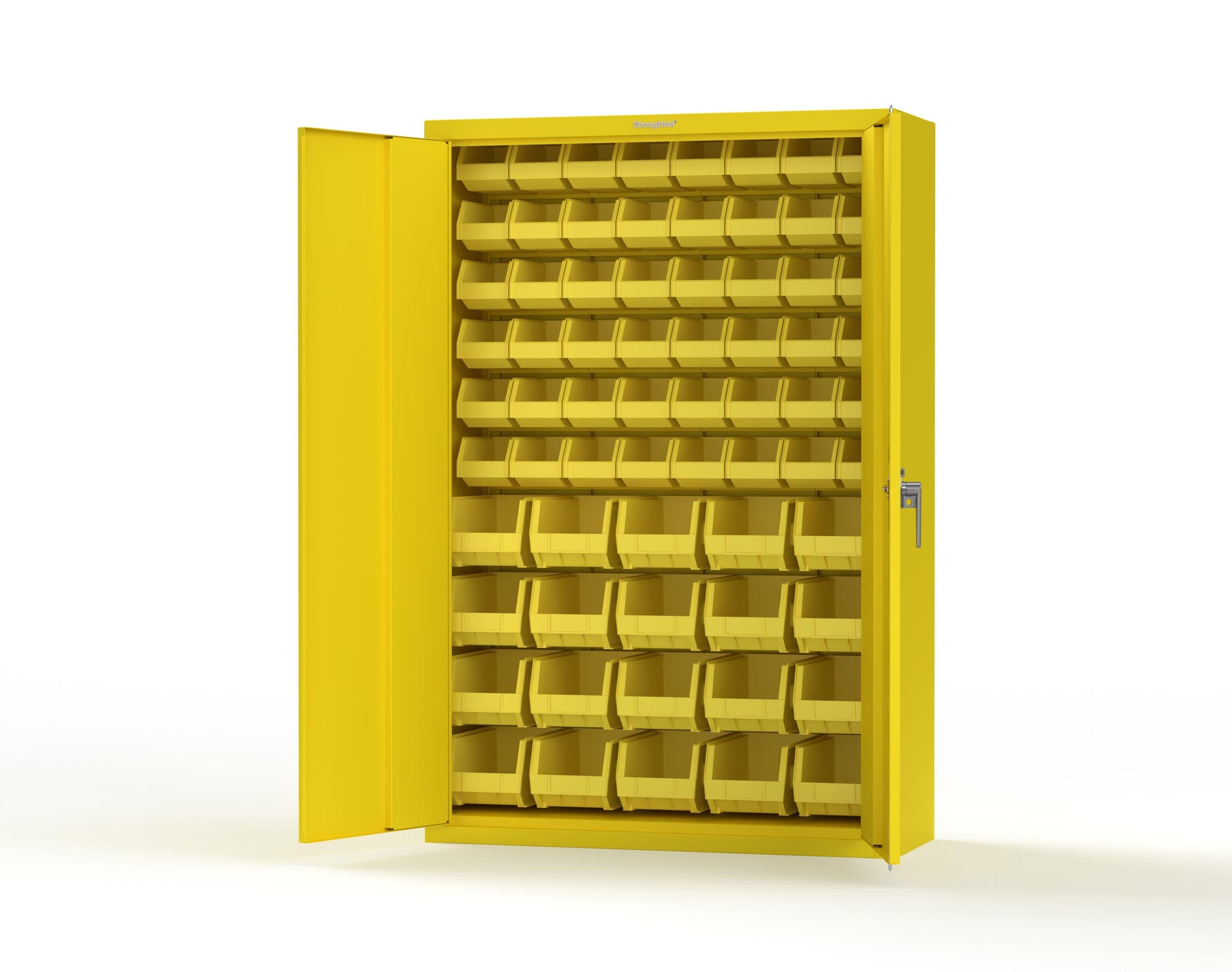 Heavy Duty 18 GA Bin Storage Cabinet - 48 in. W x 18 in. D x 72 in. H - 46-BSC-180-P-1021
