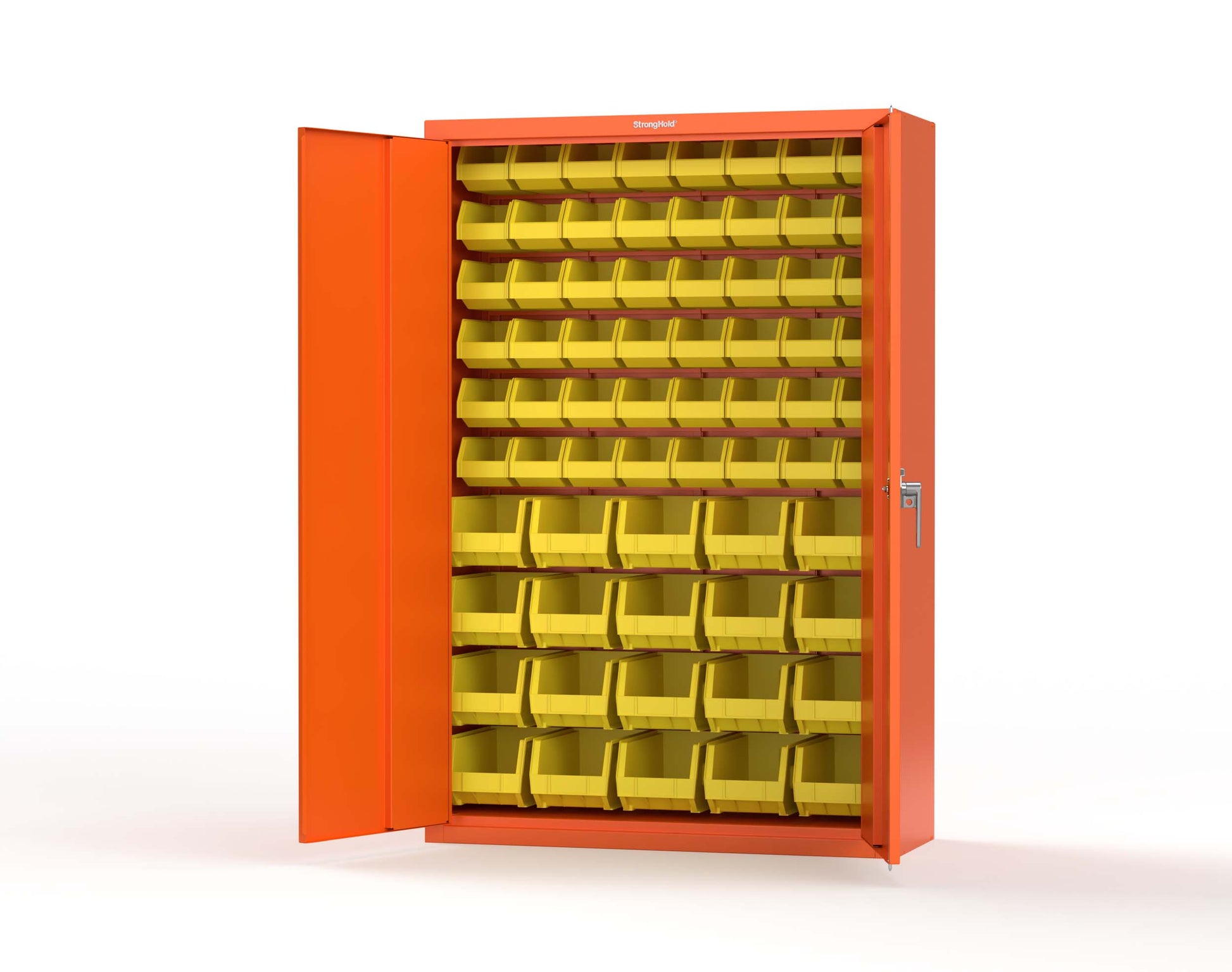 Heavy Duty 18 GA Bin Storage Cabinet - 48 in. W x 18 in. D x 72 in. H - 46-BSC-180-P-2009