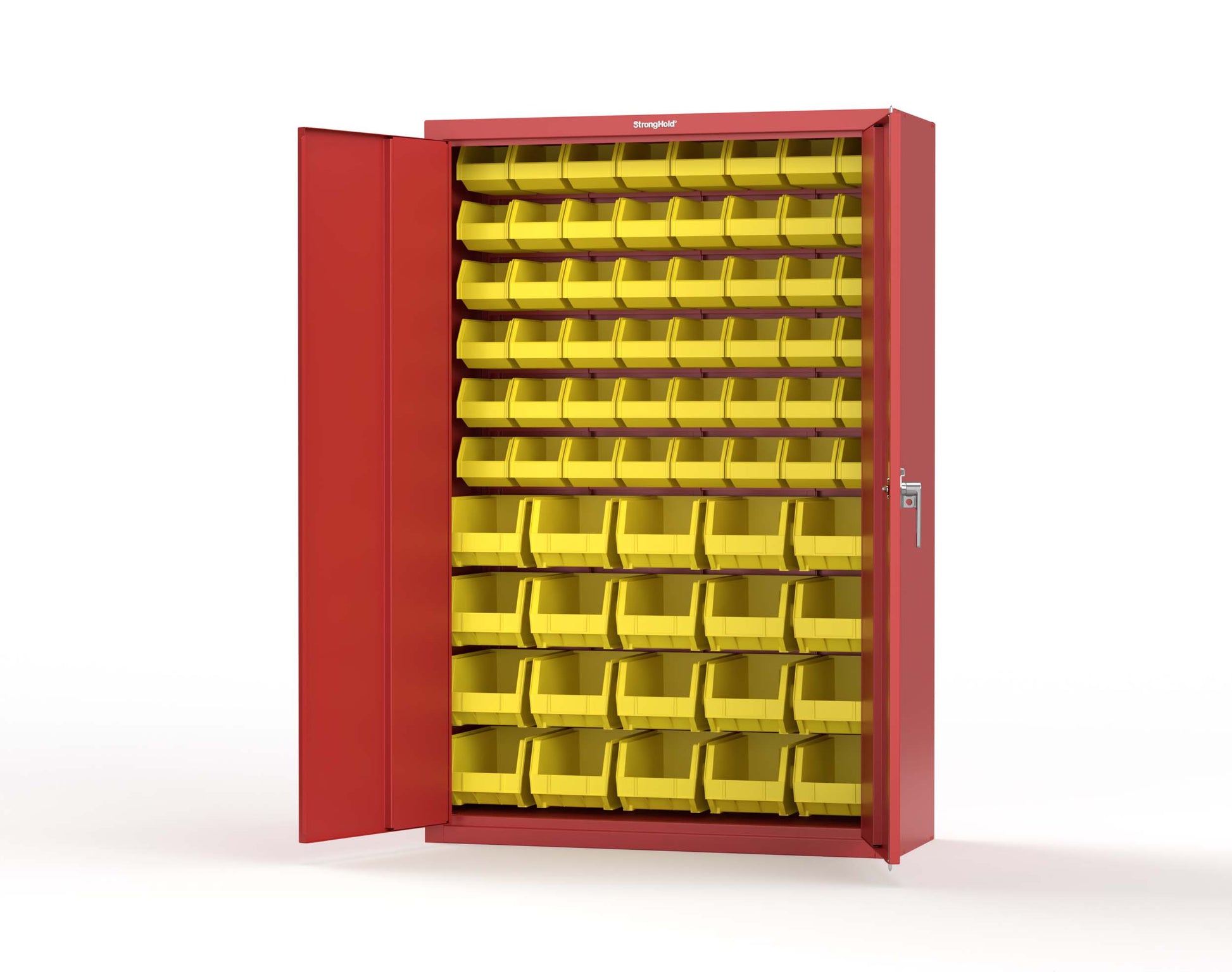 Heavy Duty 18 GA Bin Storage Cabinet - 48 in. W x 18 in. D x 72 in. H - 46-BSC-180-P-3001