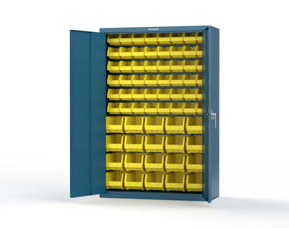 Heavy Duty 18 GA Bin Storage Cabinet - 48 in. W x 18 in. D x 72 in. H - 46-BSC-180-P-5001