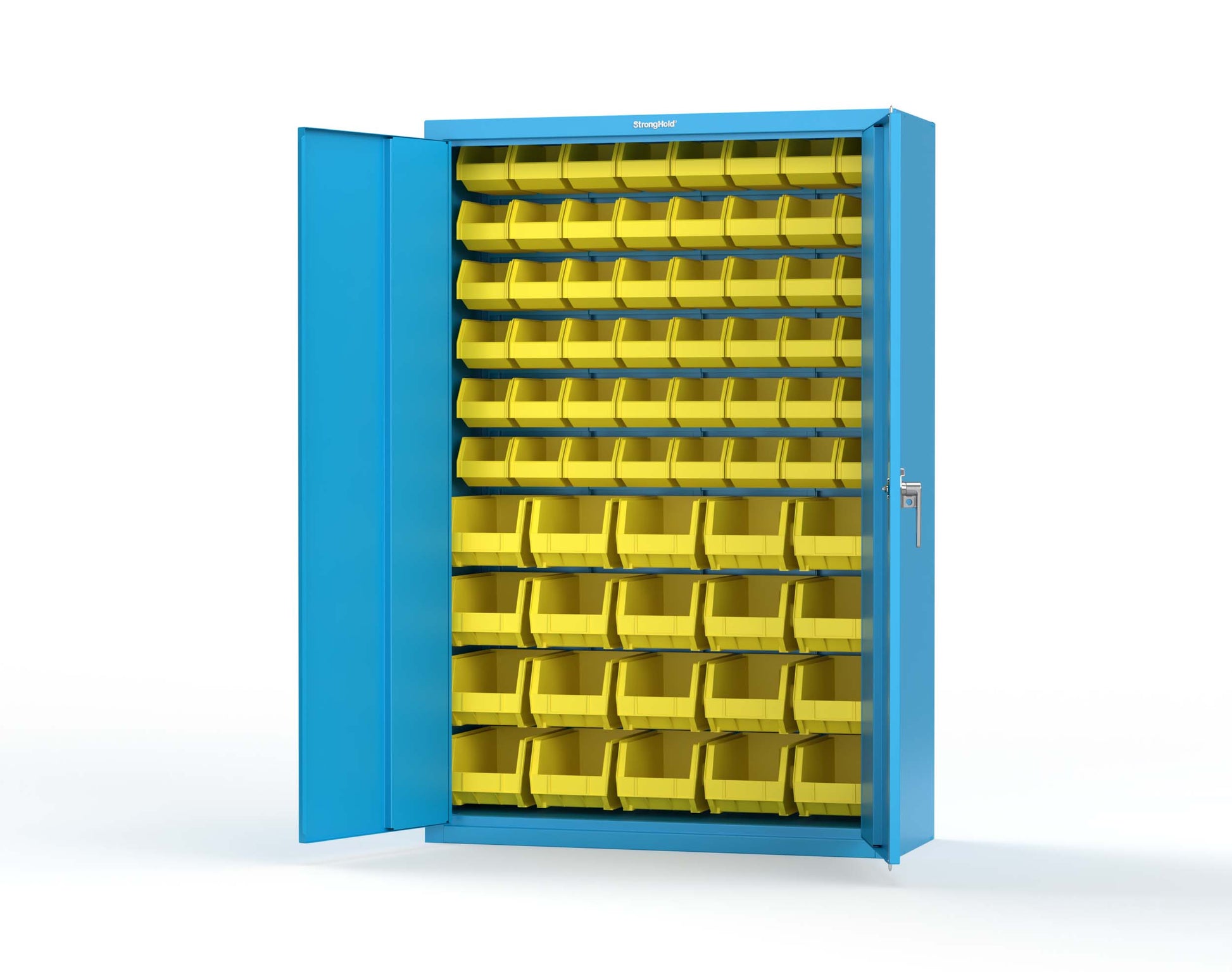 Heavy Duty 18 GA Bin Storage Cabinet - 48 in. W x 18 in. D x 72 in. H - 46-BSC-180-P-5012
