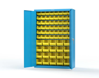 Heavy Duty 18 GA Bin Storage Cabinet - 48 in. W x 18 in. D x 72 in. H - 46-BSC-180-P-5012