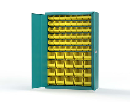 Heavy Duty 18 GA Bin Storage Cabinet - 48 in. W x 18 in. D x 72 in. H - 46-BSC-180-P-5021