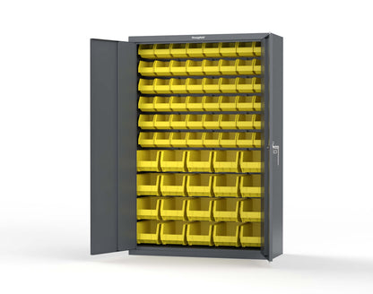Heavy Duty 18 GA Bin Storage Cabinet - 48 in. W x 18 in. D x 72 in. H - 46-BSC-180-P-7024