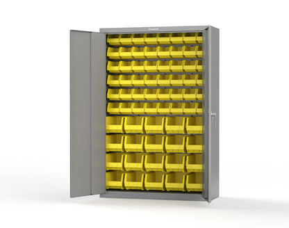 Heavy Duty 18 GA Bin Storage Cabinet - 48 in. W x 18 in. D x 72 in. H - 46-BSC-180-P-7037