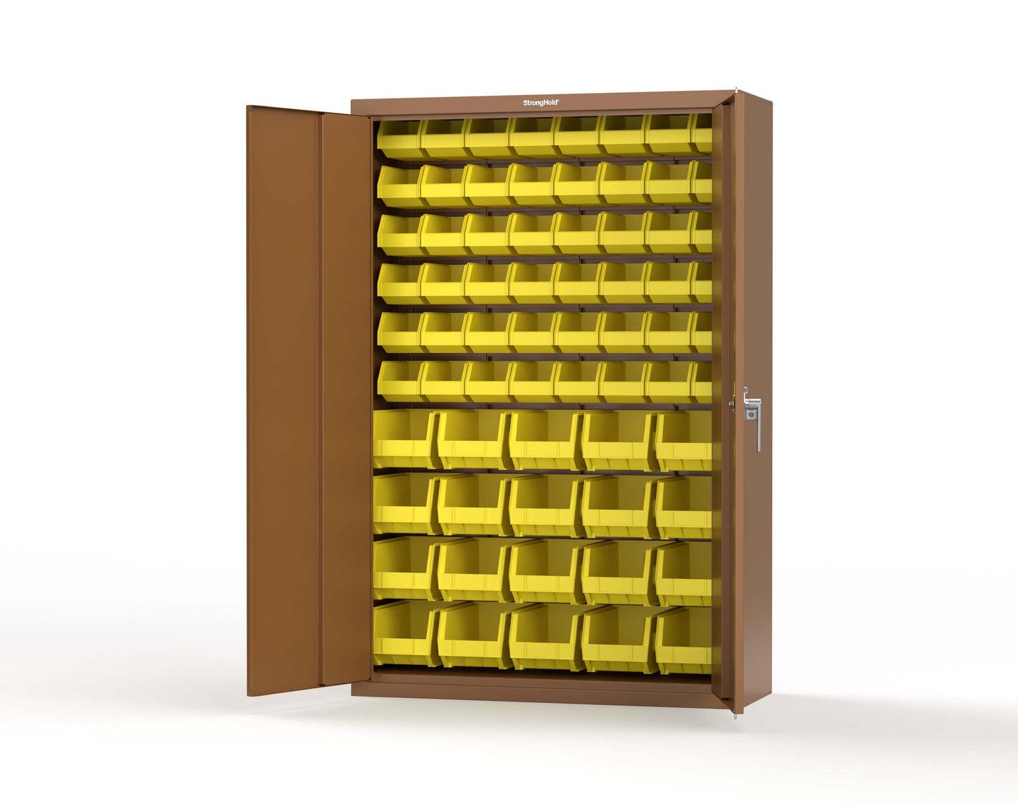 Heavy Duty 18 GA Bin Storage Cabinet - 48 in. W x 18 in. D x 72 in. H - 46-BSC-180-P-8008