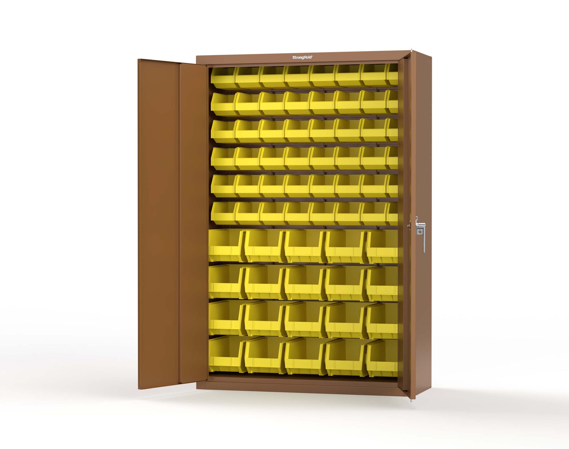 Heavy Duty 18 GA Bin Storage Cabinet - 48 in. W x 18 in. D x 72 in. H - 46-BSC-180-P-8008
