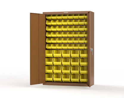 Heavy Duty 18 GA Bin Storage Cabinet - 48 in. W x 18 in. D x 72 in. H - 46-BSC-180-P-8008