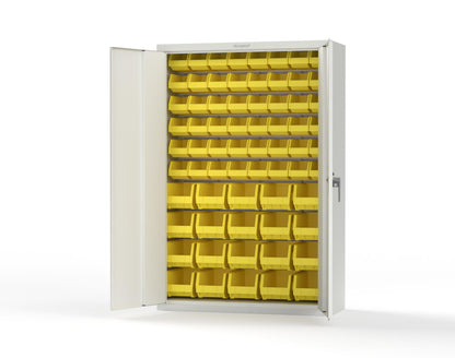 Heavy Duty 18 GA Bin Storage Cabinet - 48 in. W x 18 in. D x 72 in. H - 46-BSC-180-P-9003