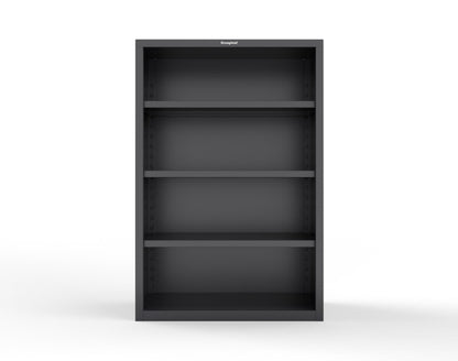 Heavy Duty 18 GA Closed Shelving Unit with 3 Shelves - 48 in. W x 24 in. D x 72 in. H - 46-CSU-243-P-9005