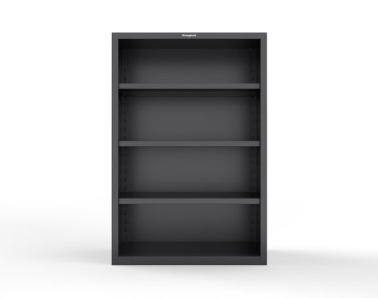 Heavy Duty 18 GA Closed Shelving Unit with 3 Shelves - 48 in. W x 24 in. D x 72 in. H - 46-CSU-243-P-9005