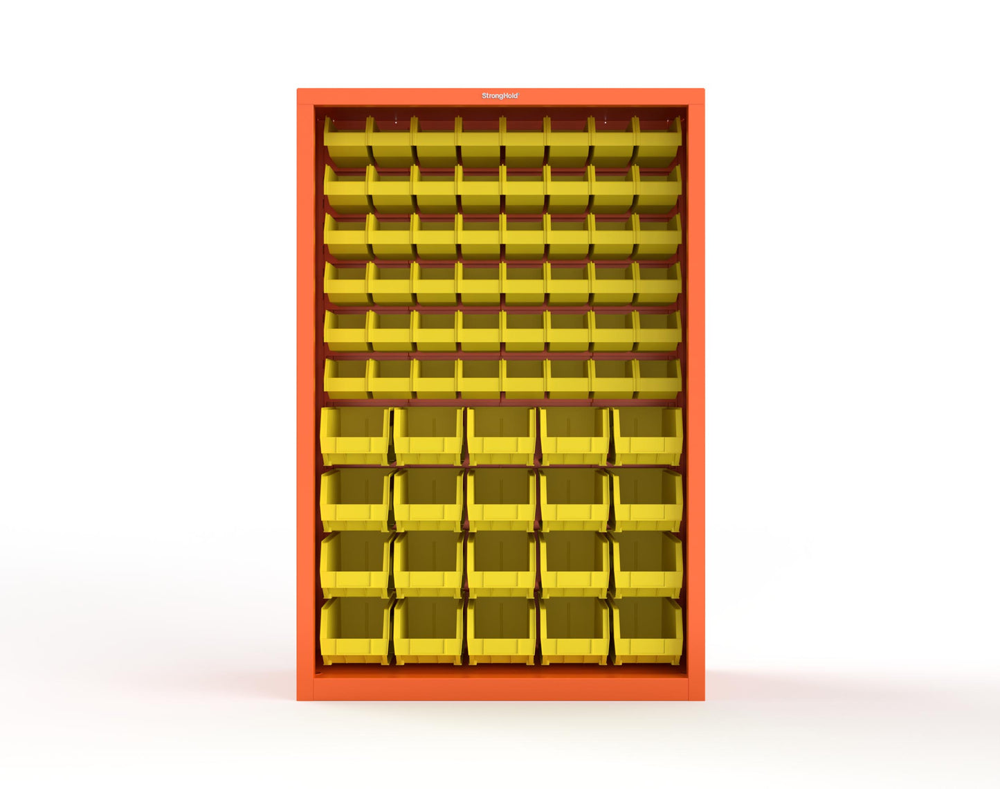 Heavy Duty 18 GA Closed Shelving Unit with Bins - 48 in. W x 18 in. D x 72 in. H - 46-CSU-BSC-180-P-2009