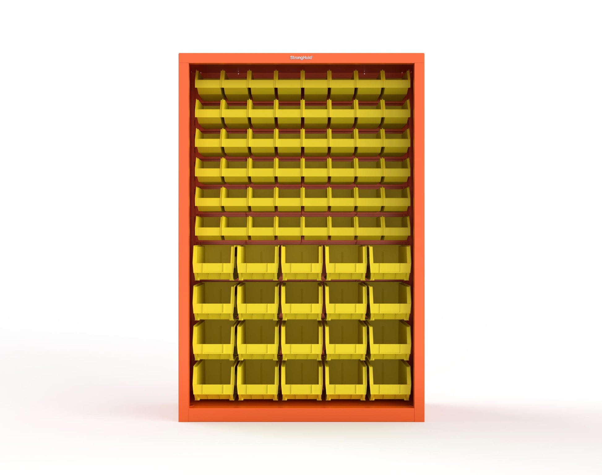 Heavy Duty 18 GA Closed Shelving Unit with Bins - 48 in. W x 18 in. D x 72 in. H - 46-CSU-BSC-180-P-2009