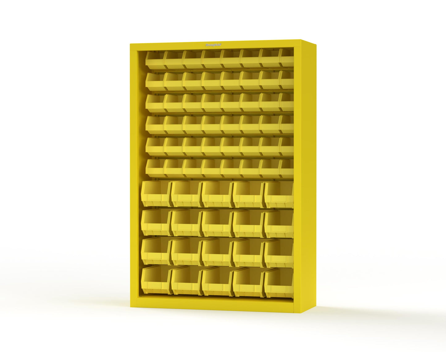 Heavy Duty 18 GA Closed Shelving Unit with Bins - 48 in. W x 18 in. D x 72 in. H - 46-CSU-BSC-180-P-1021