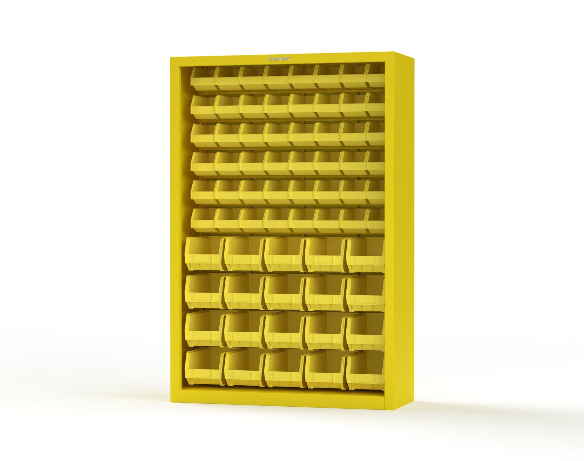 Heavy Duty 18 GA Closed Shelving Unit with Bins - 48 in. W x 18 in. D x 72 in. H - 46-CSU-BSC-180-P-1021