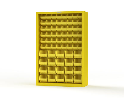 Heavy Duty 18 GA Closed Shelving Unit with Bins - 48 in. W x 18 in. D x 72 in. H - 46-CSU-BSC-180-P-1021