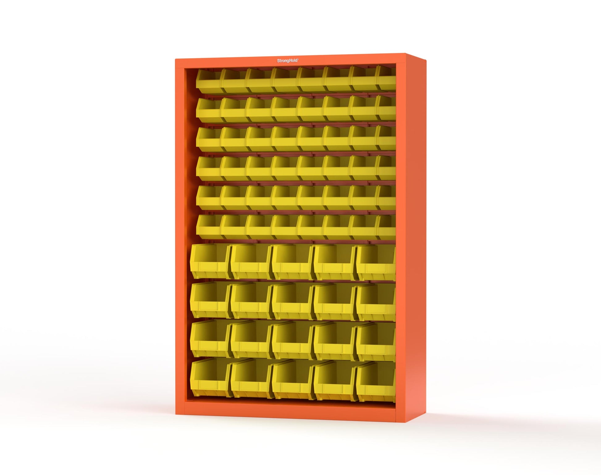Heavy Duty 18 GA Closed Shelving Unit with Bins - 48 in. W x 18 in. D x 72 in. H - 46-CSU-BSC-180-P-2009