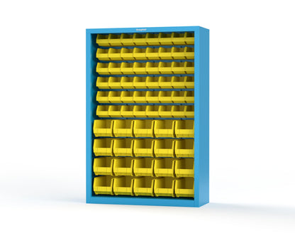 Heavy Duty 18 GA Closed Shelving Unit with Bins - 48 in. W x 18 in. D x 72 in. H - 46-CSU-BSC-180-P-5012