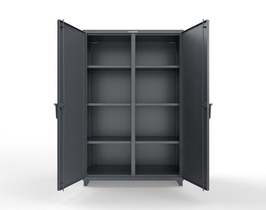 Extra Heavy Duty 14 GA Double Shift Cabinet with 6 Shelves - 48 In. W x 24 In. D x 75 In. H - 46-DS-246-L-7024