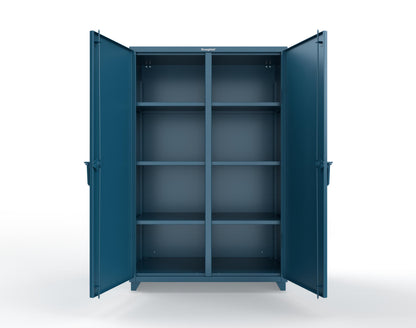 Extra Heavy Duty 14 GA Double Shift Cabinet with 6 Shelves - 48 In. W x 24 In. D x 75 In. H - 46-DS-246-L-5001