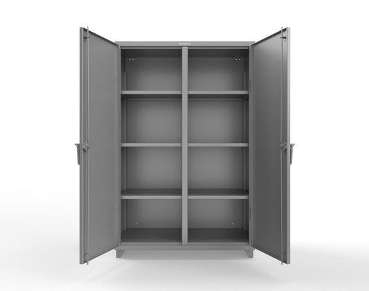 Extra Heavy Duty 14 GA Double Shift Cabinet with 6 Shelves - 48 In. W x 24 In. D x 75 In. H - 46-DS-246-L-7037