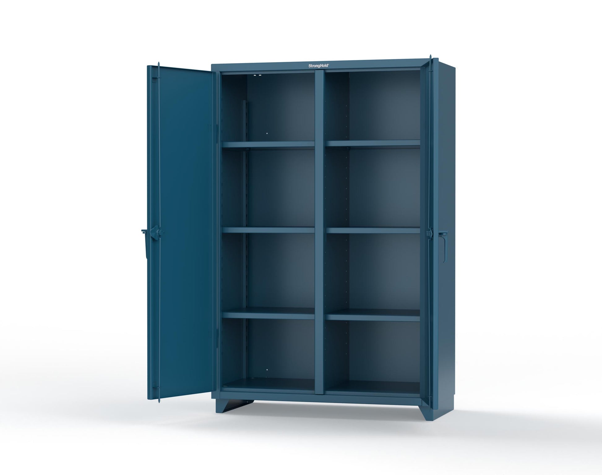 Extra Heavy Duty 14 GA Double Shift Cabinet with 6 Shelves - 48 In. W x 24 In. D x 75 In. H - 46-DS-246-L-5001