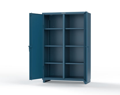 Extra Heavy Duty 14 GA Double Shift Cabinet with 6 Shelves - 48 In. W x 24 In. D x 75 In. H - 46-DS-246-L-5001