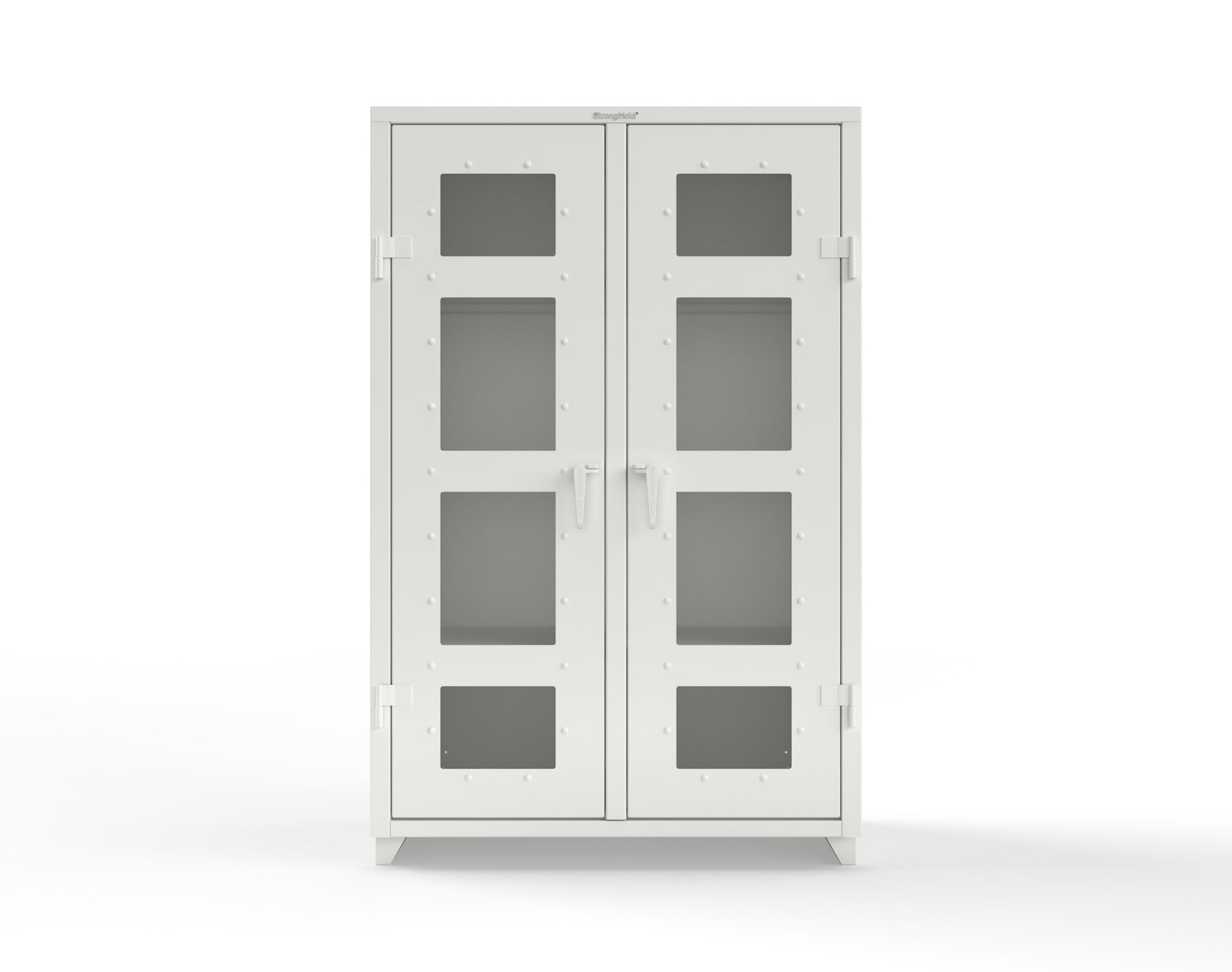 Extra Heavy Duty 14 GA Double Shift Clear View Cabinet with 6 Shelves - 48 In. W x 24 In. D x 75 In. H - 46-DS-LD-246-L-9003