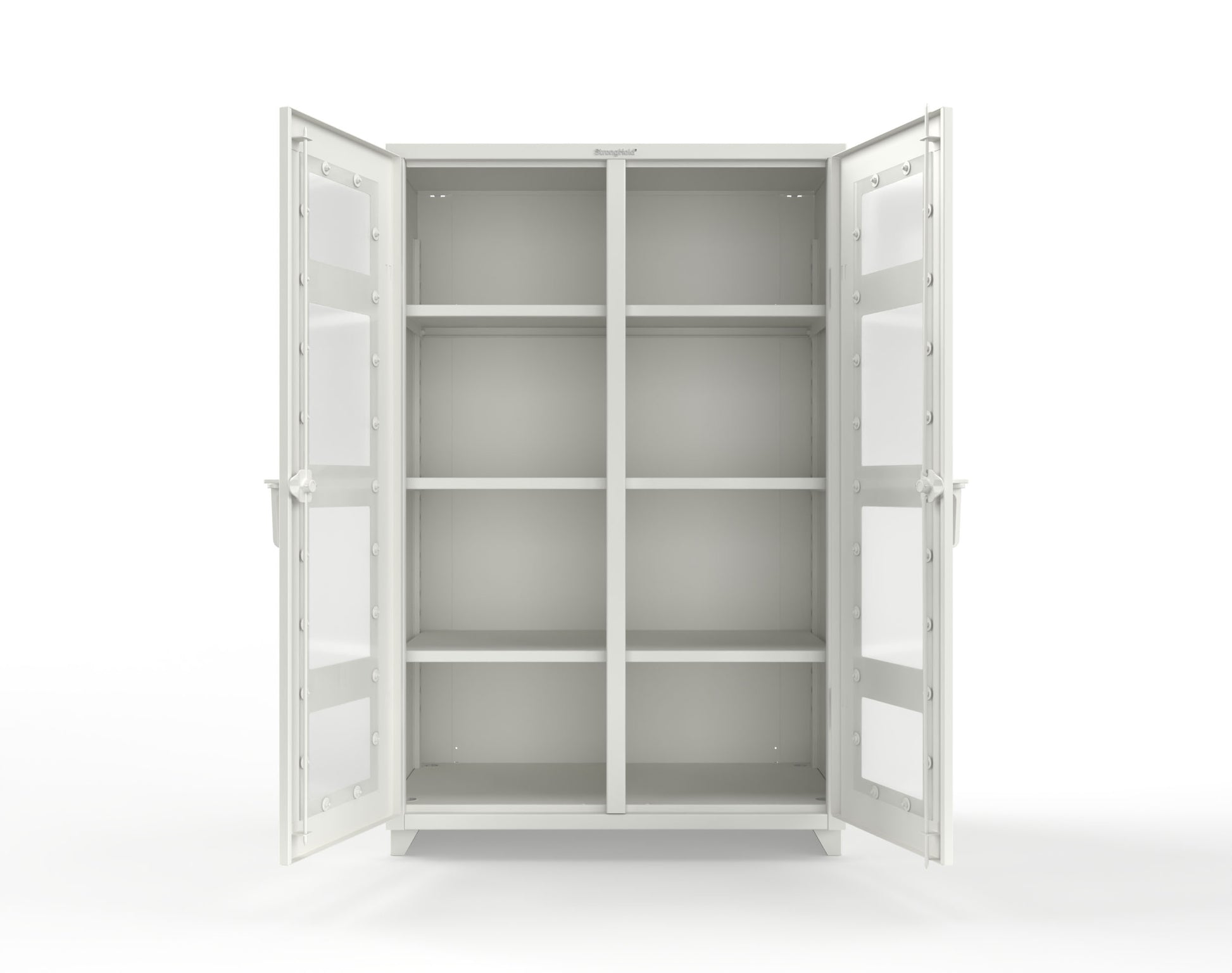 Extra Heavy Duty 14 GA Double Shift Clear View Cabinet with 6 Shelves - 48 In. W x 24 In. D x 75 In. H - 46-DS-LD-246-L-9003