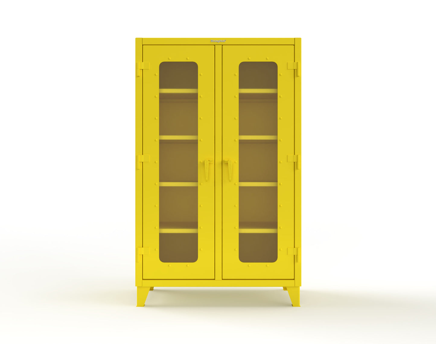 Extreme Duty 12 GA Clear View Double Shift Cabinet with 8 Shelves - 48 In. W x 24 In. D x 78 In. H - 46-DS-LD-248-1021