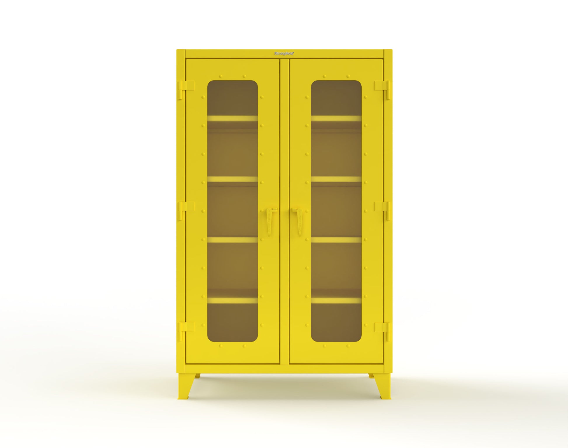 Extreme Duty 12 GA Clear View Double Shift Cabinet with 8 Shelves - 48 In. W x 24 In. D x 78 In. H - 46-DS-LD-248-1021