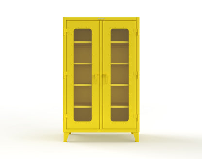 Extreme Duty 12 GA Clear View Double Shift Cabinet with 8 Shelves - 48 In. W x 24 In. D x 78 In. H - 46-DS-LD-248-1021