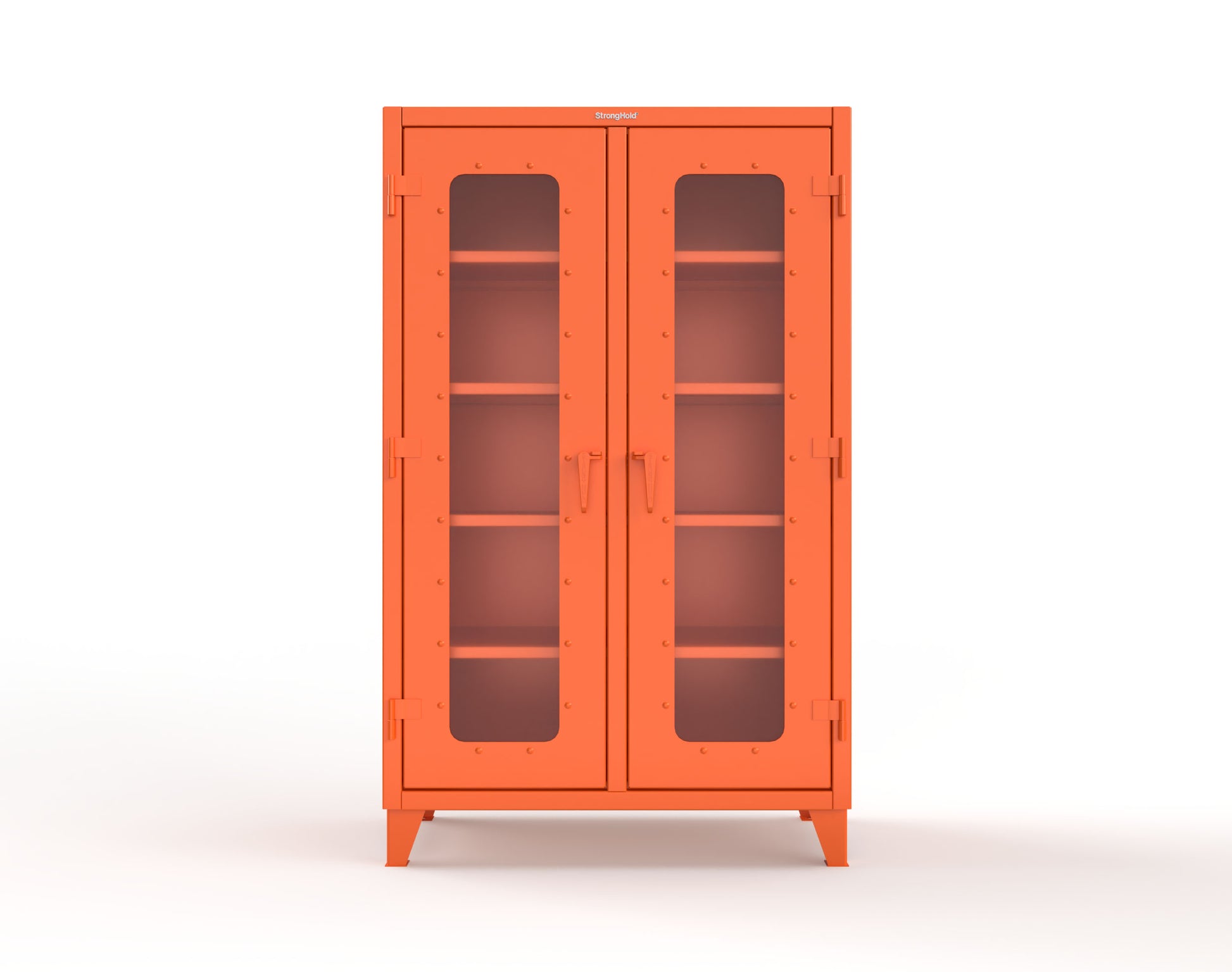 Extreme Duty 12 GA Clear View Double Shift Cabinet with 8 Shelves - 48 In. W x 24 In. D x 78 In. H - 46-DS-LD-248-2009