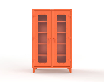 Extreme Duty 12 GA Clear View Double Shift Cabinet with 8 Shelves - 48 In. W x 24 In. D x 78 In. H - 46-DS-LD-248-2009